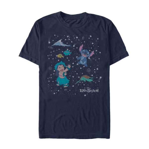Disney Classics - Lilo & Stitch - Lilo & Stitch Constelation Lilo Stitch - Men's T-Shirt - Navy - Front