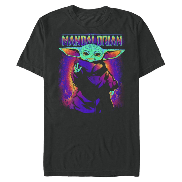 Star Wars - The Mandalorian - Skupina Neon Primary Child - Men's T-Shirt - Black - Front