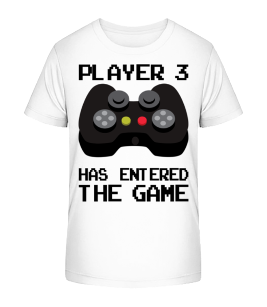 Player 3 Entered The Game - Kid's Bio T-Shirt Stanley Stella - White - Front