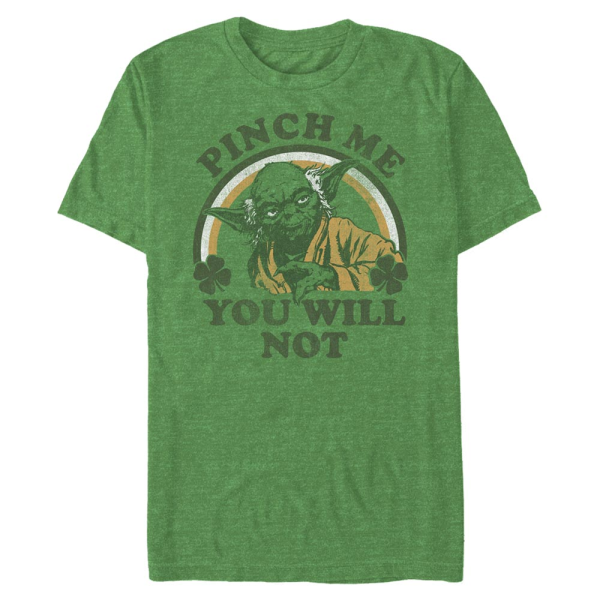 Star Wars - Yoda Will Not Pinch - St. Patrick's Day - Men's T-Shirt - Heather green - Front