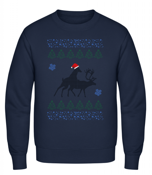 Reindeer Party - Men's Sweatshirt - Navy - Vorn