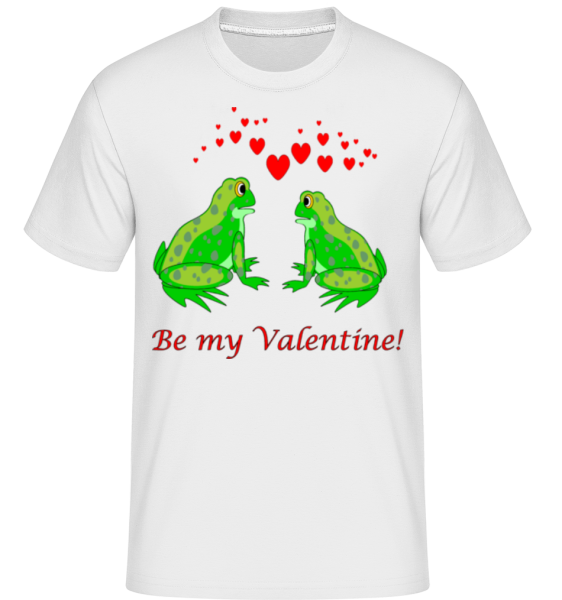 Frogs Be My Valentine -  Shirtinator Men's T-Shirt - White - Front