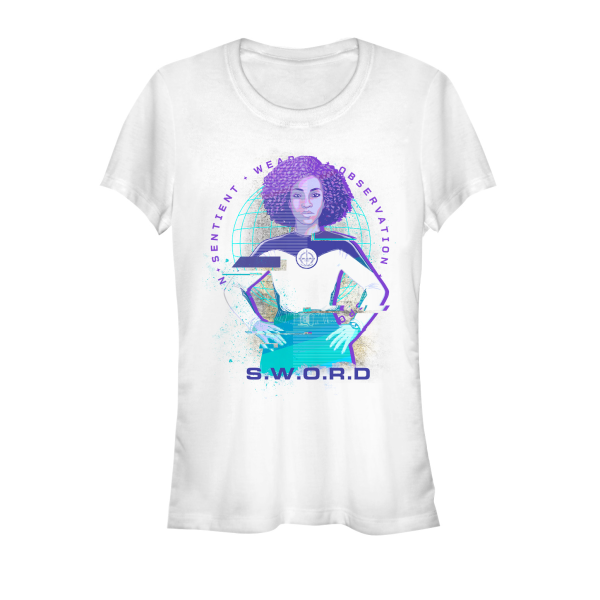 Marvel - WandaVision - Monica Rambeau Sword Glitch - Women's T-Shirt - White - Front