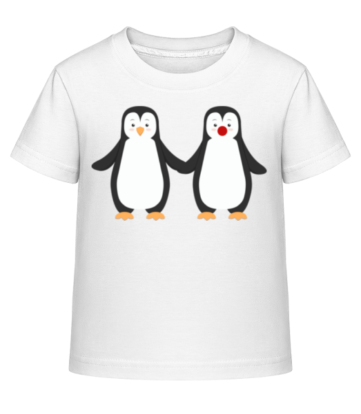 Penguin Couple - Kid's Shirtinator T-Shirt - White - Front