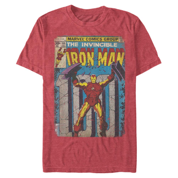 Marvel - Avengers - Iron Man IronMan Comic Cover - Men's T-Shirt - Heather red - Front