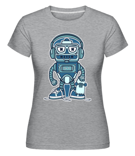 Robot Skater -  Shirtinator Women's T-Shirt - Heather grey - Front