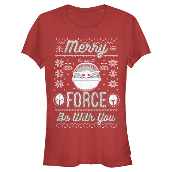 Star Wars - The Mandalorian - The Child Merry Force Child - Women's T-Shirt - Red - Front