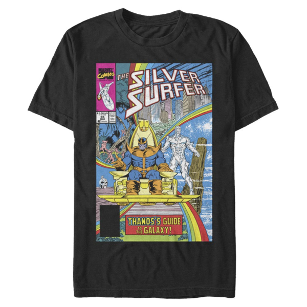 Marvel - Avengers - Thanos & Silver Surfer Thanos Galaxy Guide - Men's T-Shirt - Black - Front