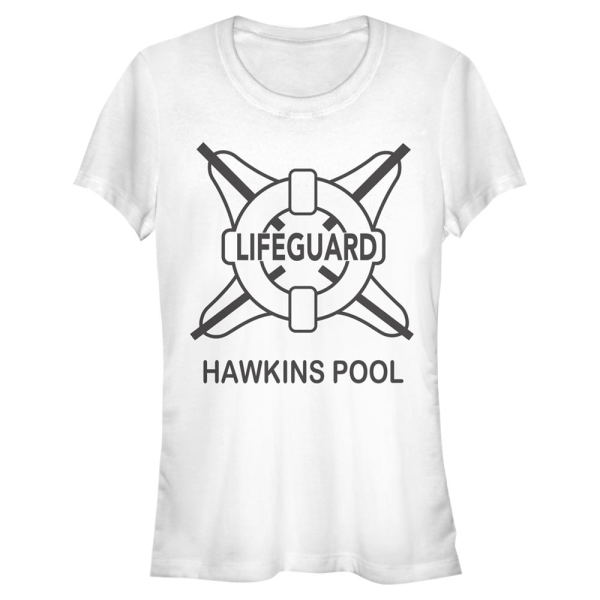 Netflix - Stranger Things - Hawkins Pool Lifeguard - Women's T-Shirt - White - Front