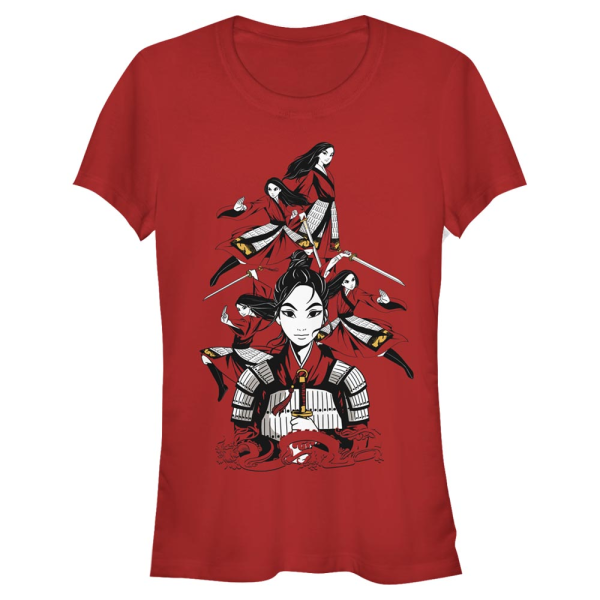 Disney - Mulan - Mulan Poses - Women's T-Shirt - Red - Front