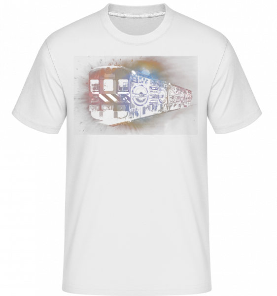 Ghetto Blaster Train -  Shirtinator Men's T-Shirt - White - Vorn