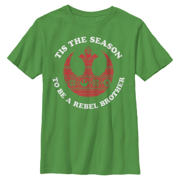 Star Wars - Rebel Brother - Christmas - Kids T-Shirt - Kelly green - Front