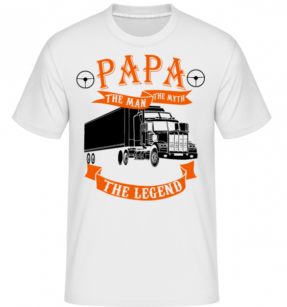 Papa The Legend -  Shirtinator Men's T-Shirt - White - Vorn