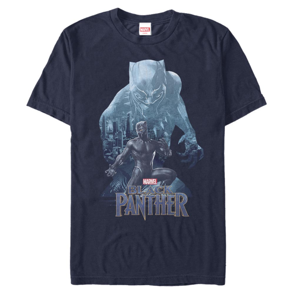 Marvel - Avengers - Black Panther Blue Panther - Men's T-Shirt - Navy - Front