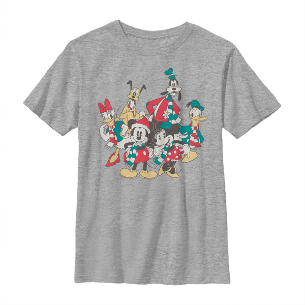 Disney - Mickey Mouse - Skupina Holiday Group - Kids T-Shirt - Heather grey - Front