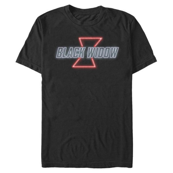 Marvel - Logo Black Widow Neon V2 - Men's T-Shirt - Black - Front