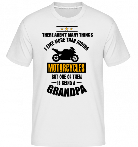 Biking Grandfather -  Shirtinator Men's T-Shirt - White - Vorn