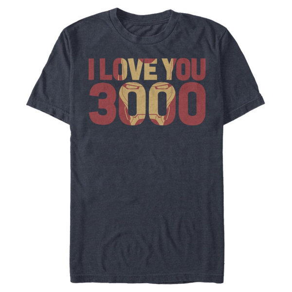 Marvel - Text Love You 3000 - Men's T-Shirt - Heather navy - Front