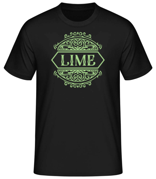 Lime - Men's Basic T-Shirt - Black - Front