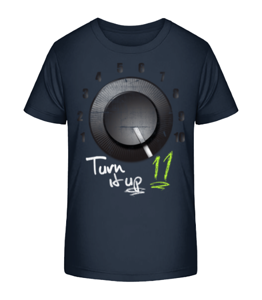 Turn It Up - Kid's Bio T-Shirt Stanley Stella - Navy - Front