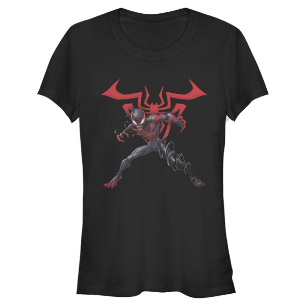 Marvel - Spider-Man Miles W Symbol - Women's T-Shirt - Black - Front
