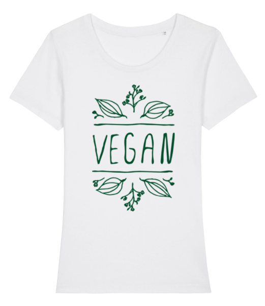 Vegan Sign - Women's Organic T-Shirt Stanley Stella - White - Front