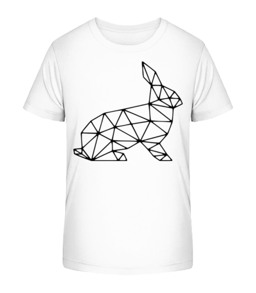 Polygon Rabbit - Kid's Bio T-Shirt Stanley Stella - White - Front