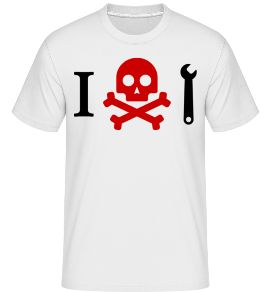 I Love DIY Icon Skull -  Shirtinator Men's T-Shirt - White - Front