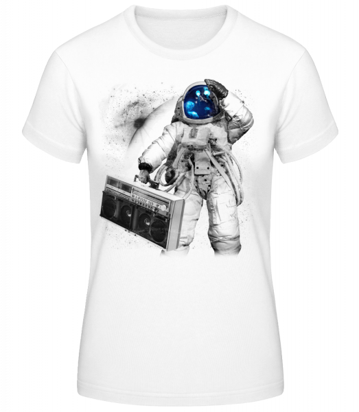 Ghettoblaster Astronaut - Women's Basic T-Shirt - White - Vorn