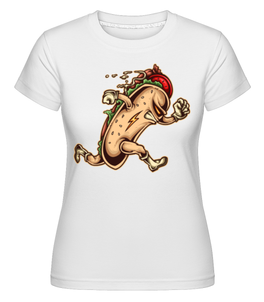 Running Sandwich -  Shirtinator Women's T-Shirt - White - Front