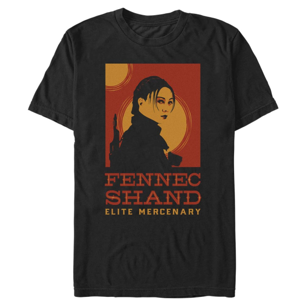 Star Wars - Book of Boba Fett - Fennec Shand Poster - Men's T-Shirt - Black - Front