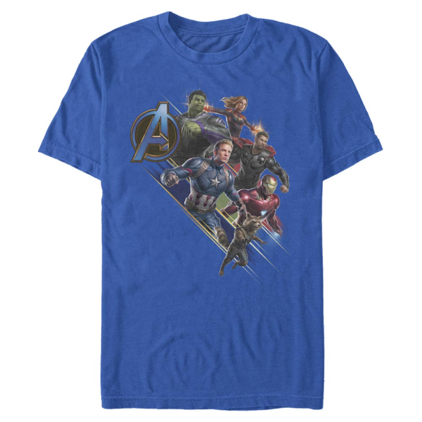 Marvel - Avengers Endgame - Group Shot Angled Shot - Men's T-Shirt - Royal blue - Front