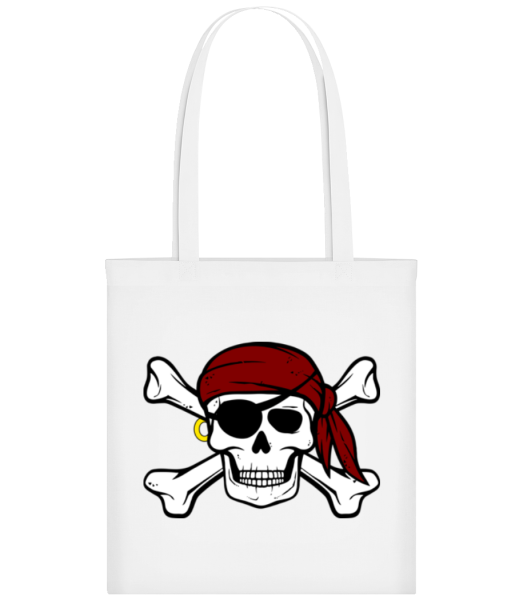 Pirate Skull - Tote Bag - White - Front