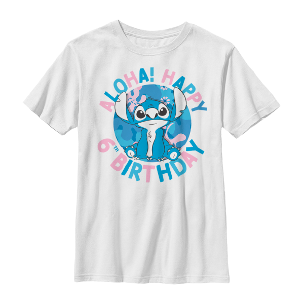 Disney Classics - Lilo & Stitch - Stitch 6th Birthday - Kids T-Shirt - White - Front