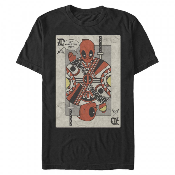 Marvel - Deadpool - Deadpool Playing Card - Men's T-Shirt - Black - Front