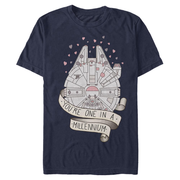 Star Wars - Millennium Falcon One in a Mill - Men's T-Shirt - Navy - Front