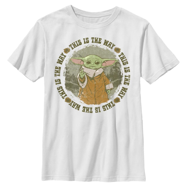 Star Wars - The Mandalorian - The Child Conservation is the Way - Kids T-Shirt - White - Front