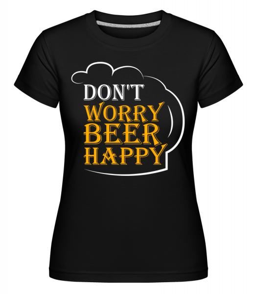 Beer Happy -  Shirtinator Women's T-Shirt - Black - Vorn