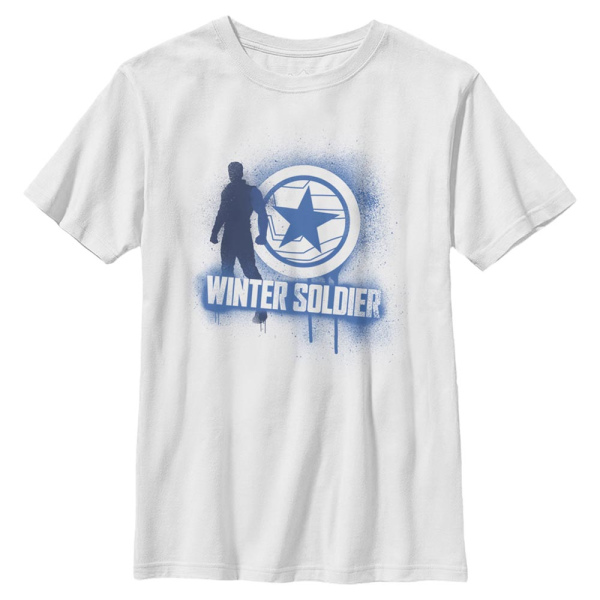 Marvel - The Falcon and the Winter Soldier - Winter Soldier Spray Paint - Kids T-Shirt - White - Front