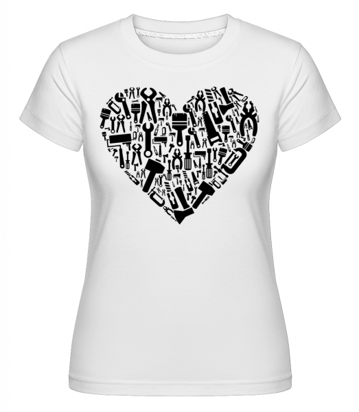 Love DIY Heart -  Shirtinator Women's T-Shirt - White - Vorn