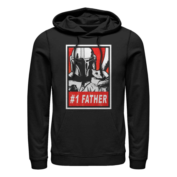 Star Wars - The Mandalorian - Mando & Child Galaxy Dad - Father's Day - Unisex Hoodie - Black - Front