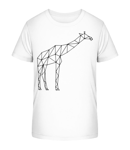 Polygon Giraffe - Kid's Bio T-Shirt Stanley Stella - White - Front