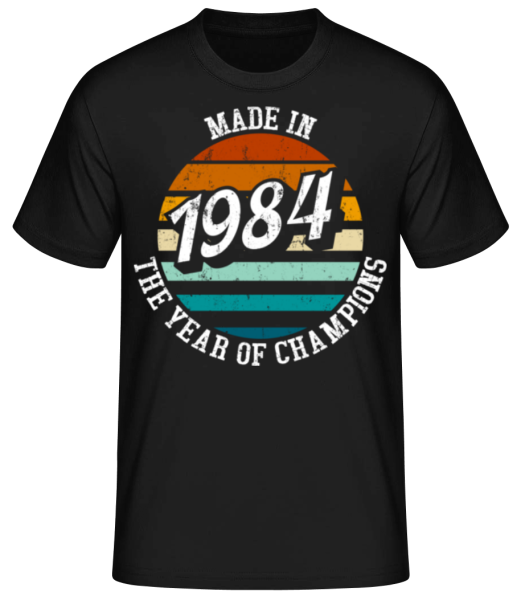 1984 The Year Of Champions - Men's Basic T-Shirt - Black - Front