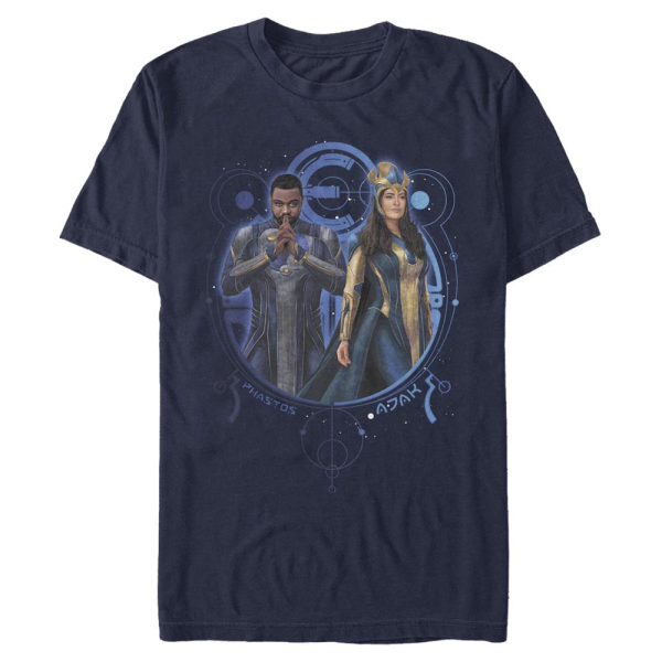 Marvel - Eternals - Duo Phastos Ajak - Men's T-Shirt - Navy - Front