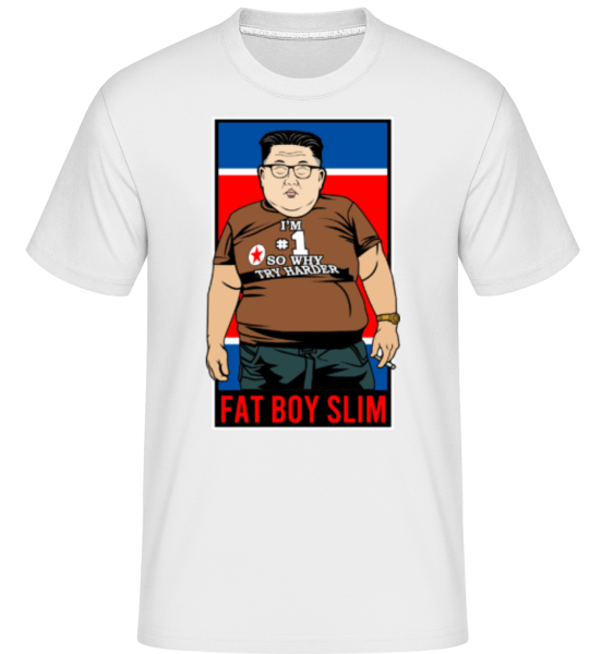 Fat Boy Slim Kim Jong Un -  Shirtinator Men's T-Shirt - White - Front