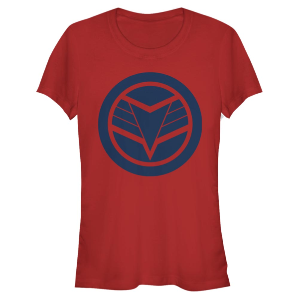 Marvel - The Falcon and the Winter Soldier - Falcon Blue Shield - Women's T-Shirt - Red - Front