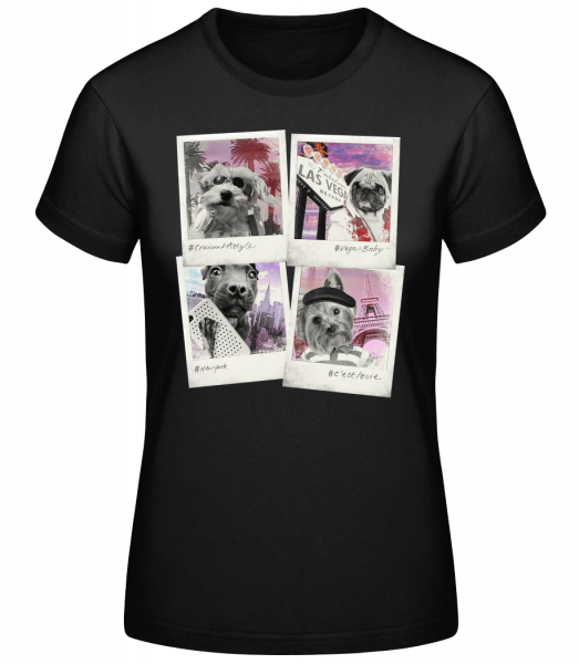 Dog Polaroids - Basic T-Shirt - Black - Vorn