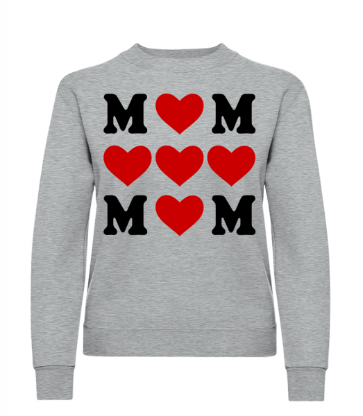 Love Mom Hearts - Women's Sweatshirt - Heather grey - Vorn