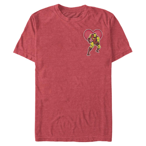Marvel - Avengers - Iron Man Heart - Men's T-Shirt - Heather red - Front