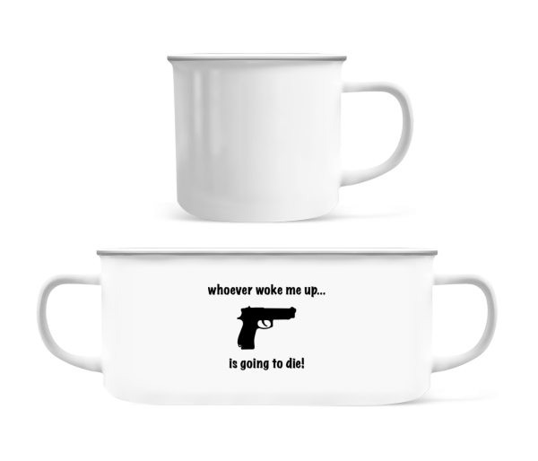 Don't Wake Me Up! - Enamel-cup - White - Front